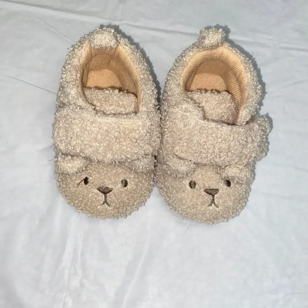 Cat & Jack Unisex Baby Bear Bootie Slipper Shoes Size 6-9 Months